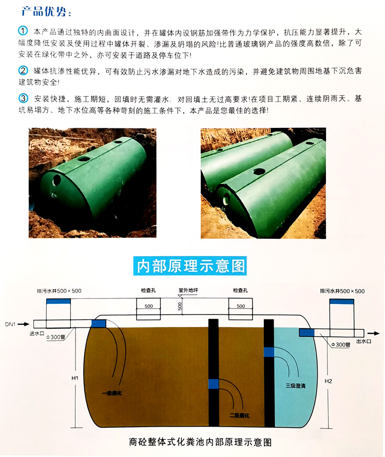 景东玻璃钢化粪池